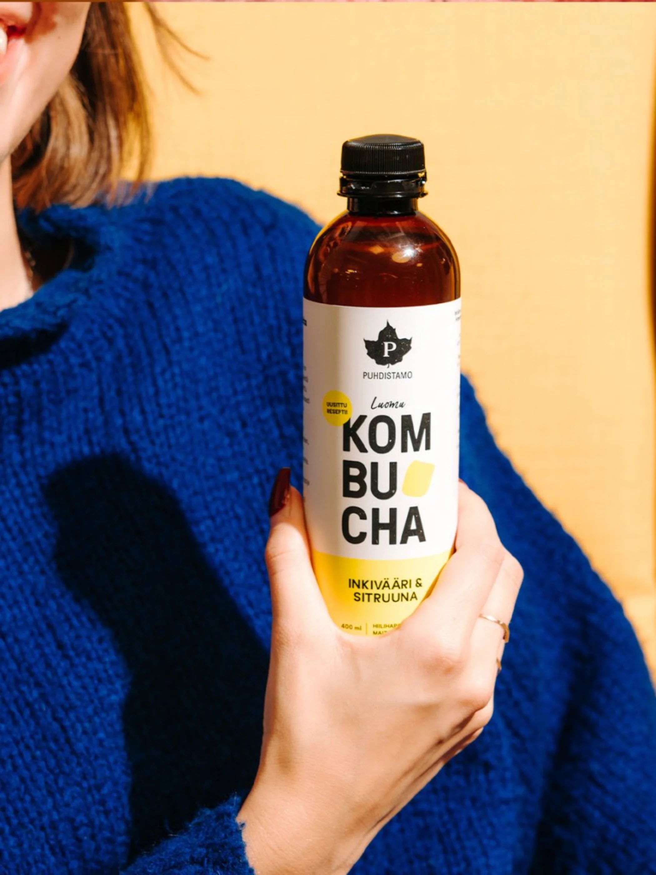 Luomu Kombucha Inkivääri & Sitruuna - 400 ml - Image 2