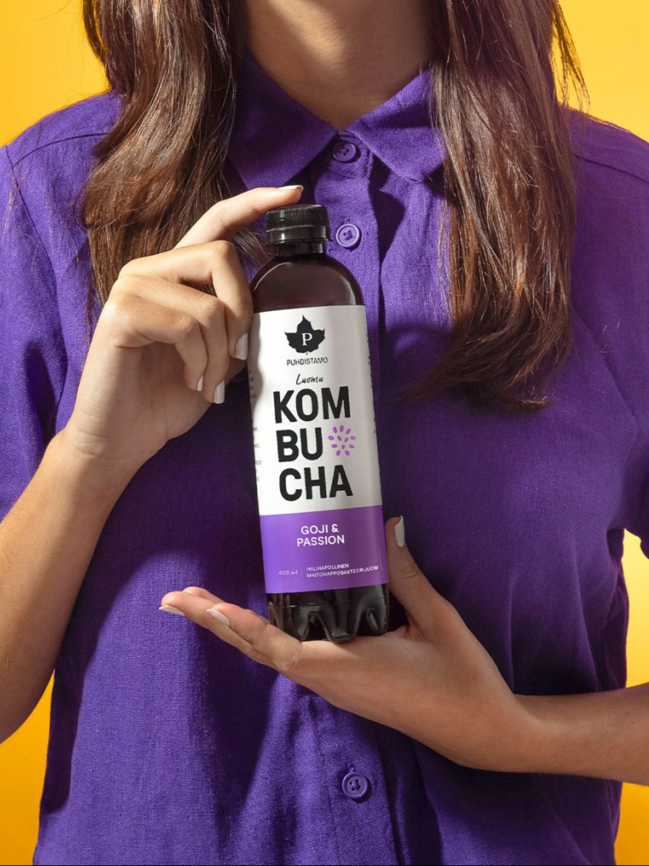 Luomu Kombucha Goji-Passion - 400 ml 12-pack - Image 3