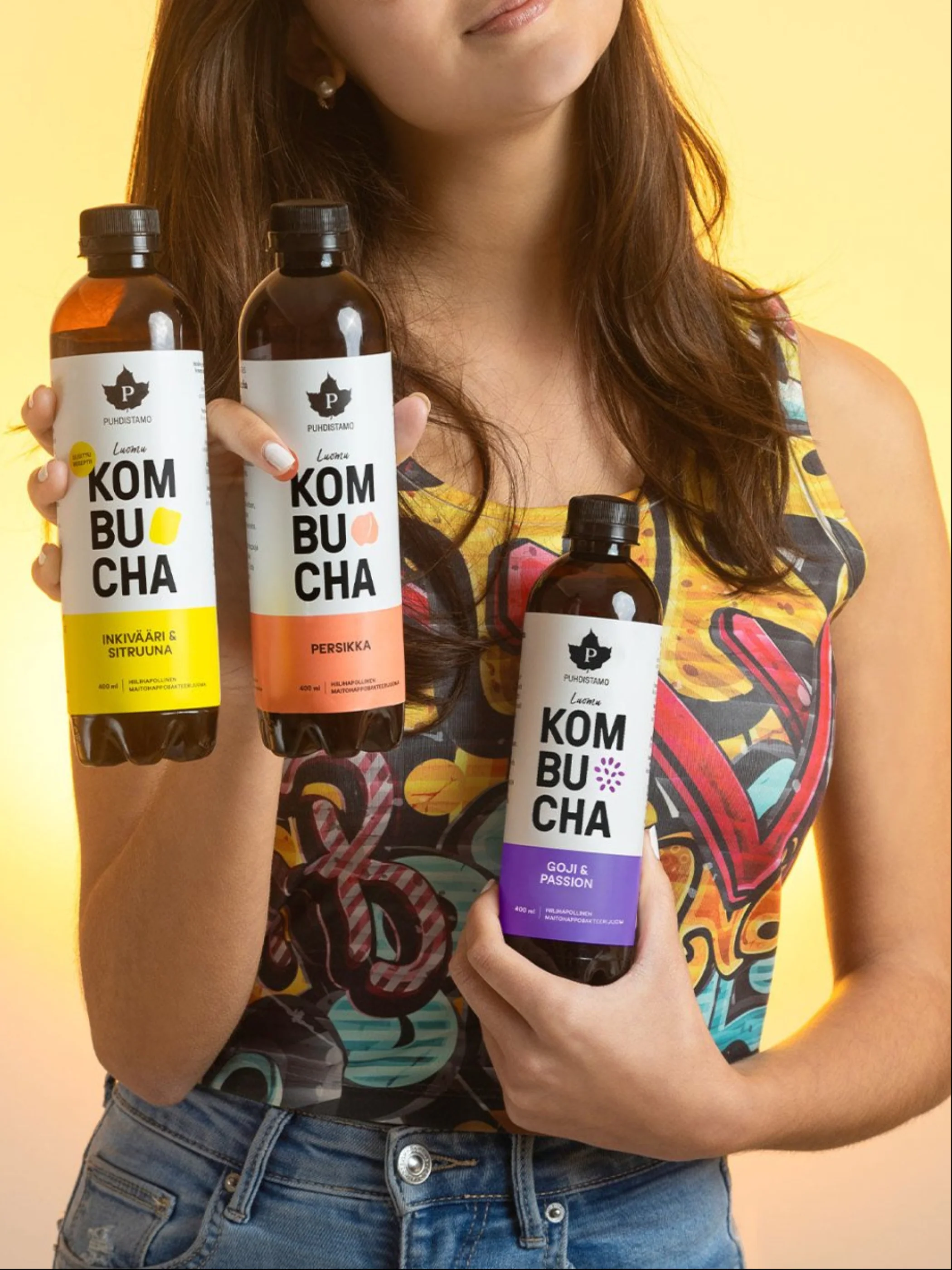 Luomu Kombucha Goji-Passion - 400 ml 12-pack - Image 4